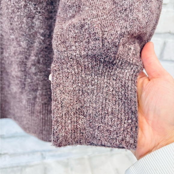 Joe Fresh Purple Tunic Long Sleeve Crew Neck Sweater with Black Bow Size Medium - Picture 4 of 6